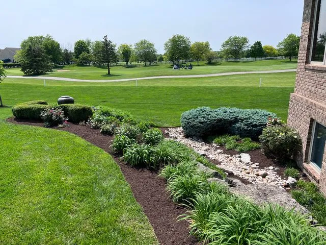 Lawn mowing and edging project in the Dayton, OH area