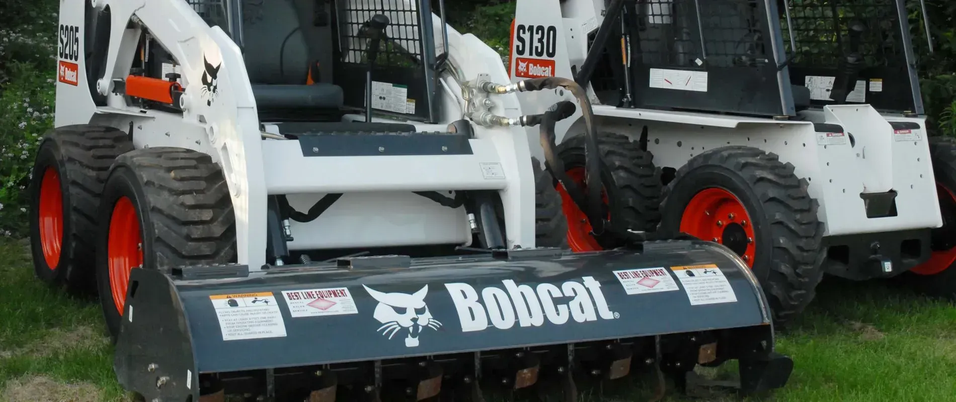 Bobcat skid-steer loader working on a property in Centerville, OH