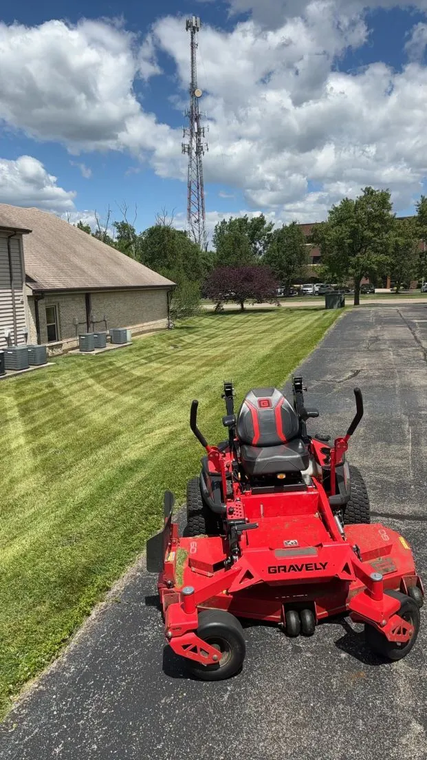 Landscaped property being prepared for fall in the Dayton area