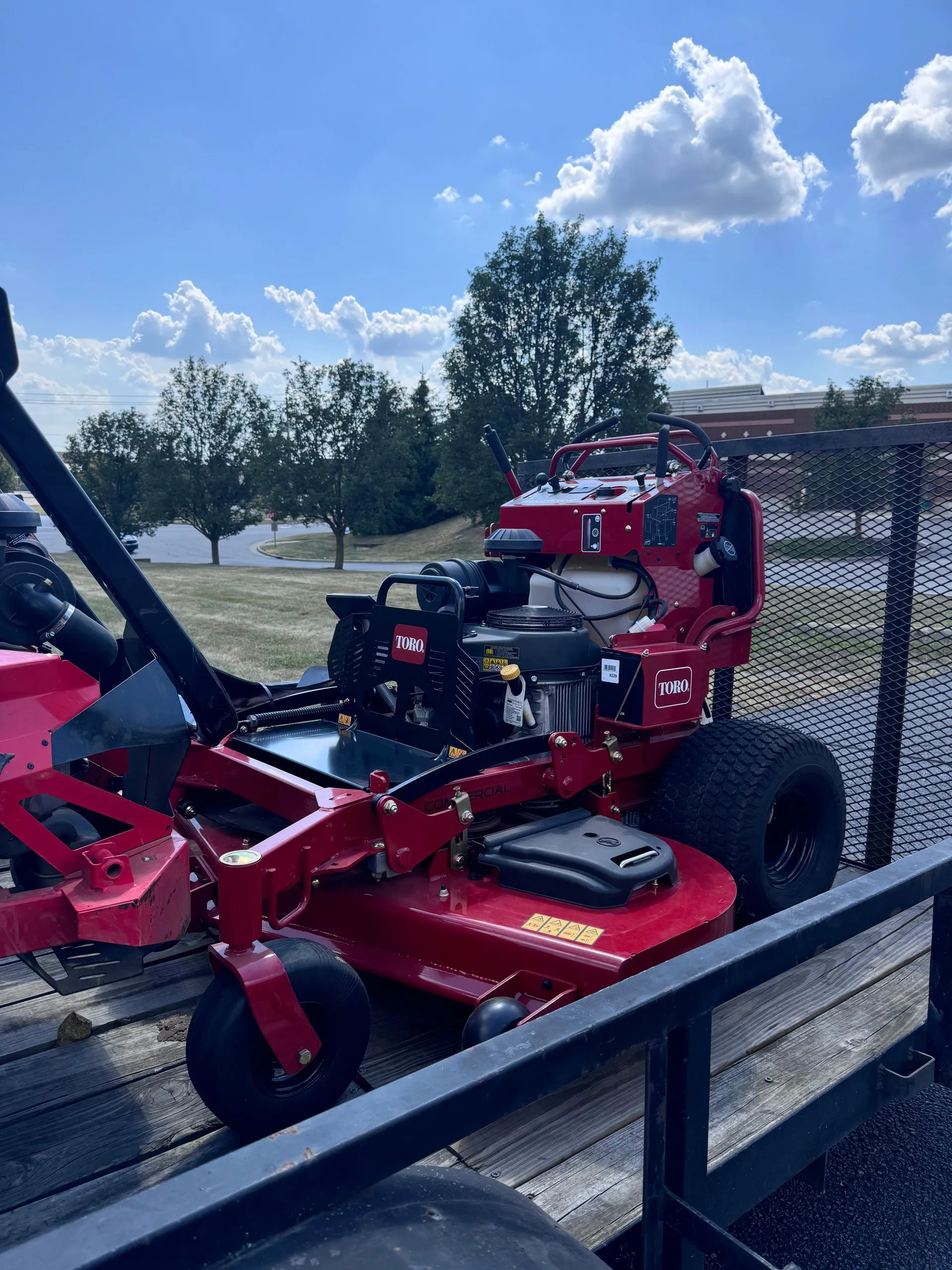 Commercial-grade mower ready for a 5 Points Landscaping lawn crew
